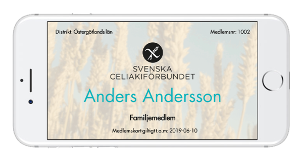 Celiakiförbundet introducerar digitalt medlemskort!