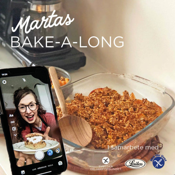 Marta Bake-a-Long – knaprig och nyttig Äppelsmulpaj