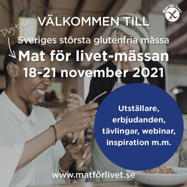 Årets digitala glutenfria Mat för livet-mässa är nu igång