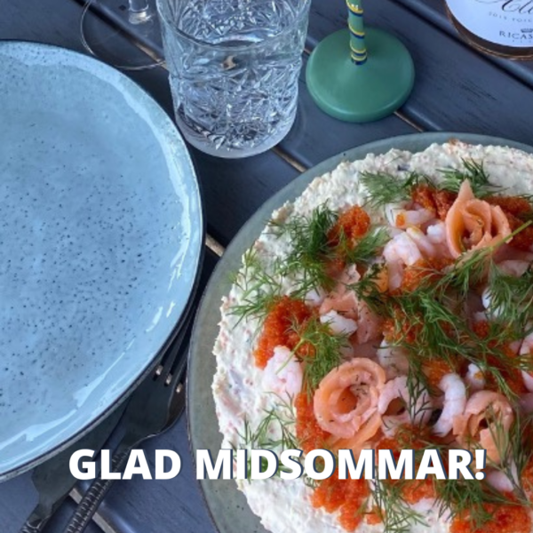 Glad midsommar önskar vi med en glutenfri skagentårta