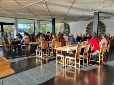 Bild på Svenska Celiakiförbundet vid lunch på konferensen på Skåvsjöholm