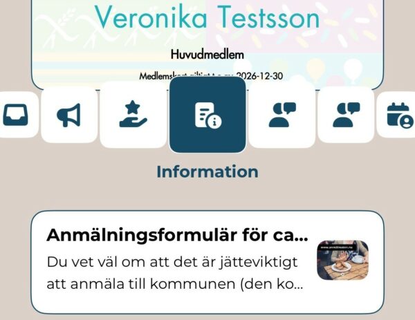 Uppdatering av medlemsapp