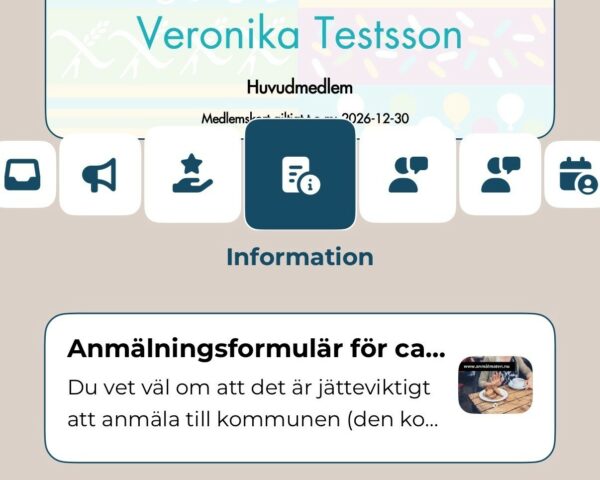 Uppdatering av medlemsapp